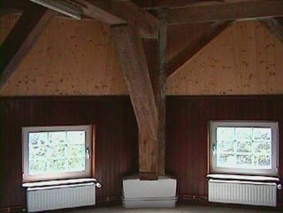 Beschreibung: Innenansicht der Mhle,  2. Etage